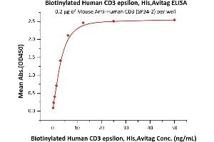 Image no. 2 for CD3 epsilon (CD3E) (AA 23-126) protein (His tag,AVI tag,Biotin) (ABIN5954965)