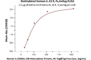 ELISA image for Interleukin 23 Receptor (IL23R) (AA 24-355) (Active) protein (Fc Tag,AVI tag,Biotin) (ABIN6810042)