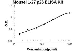 Mouse IL-27 p28 PicoKine ELISA Kit standard curve